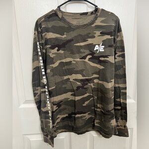 American Eagle Men's Camouflage Long Sleeve Shirt